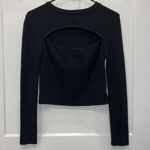 NWOT ZARA open front back crop top (size M)